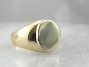 10 Karat Yellow Gold Plain, Signet Ring