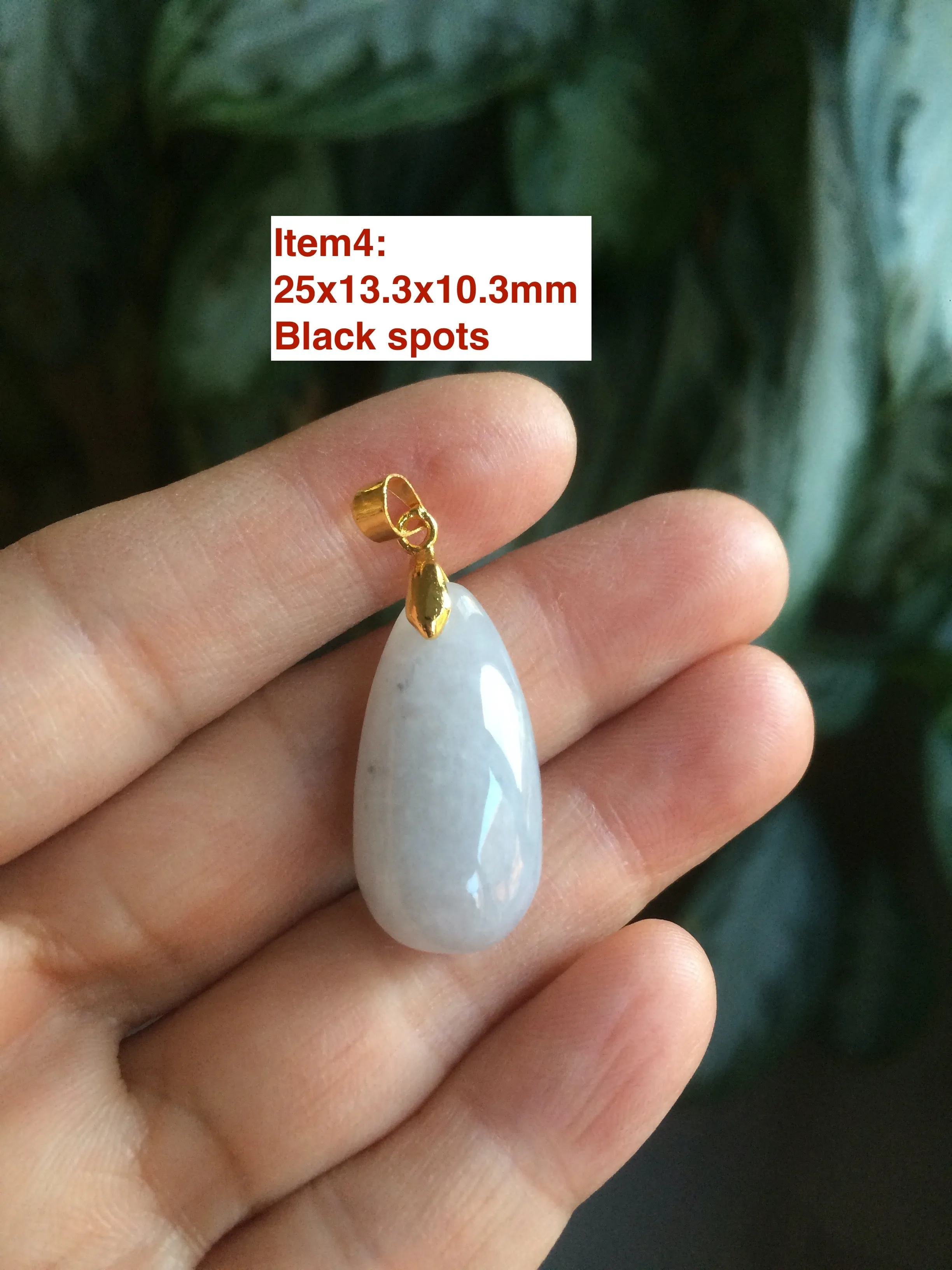 100% natural icy watery green/purple type A jadeite jade water drop pendant necklace group AD23