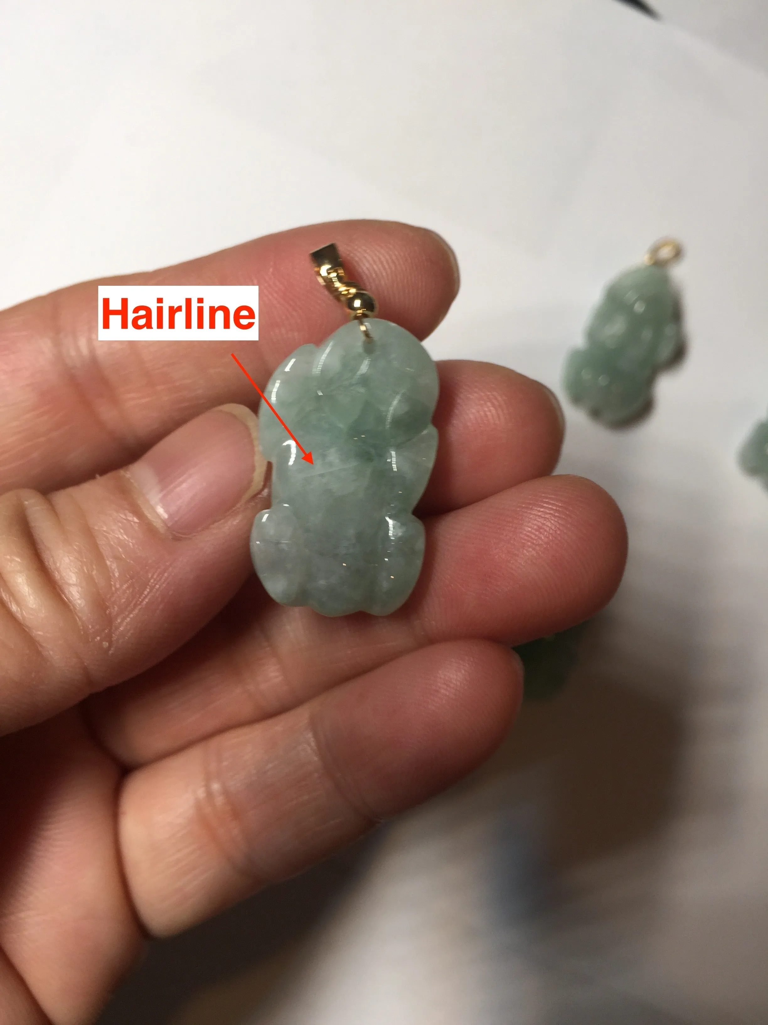 100% natural type A sunny green jadeite jade 3D PiXiu (貔貅) pendant group AX150