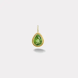 11.9ct Pear Peridot Double Skin Bezel Charm