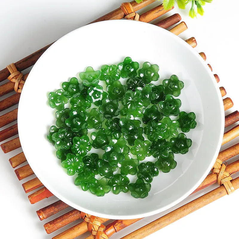 11X11X3mm Natural Jade Beads Nephrite Bead WBD90