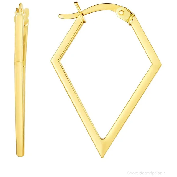 14k Gold Geometric Hoop Earrings