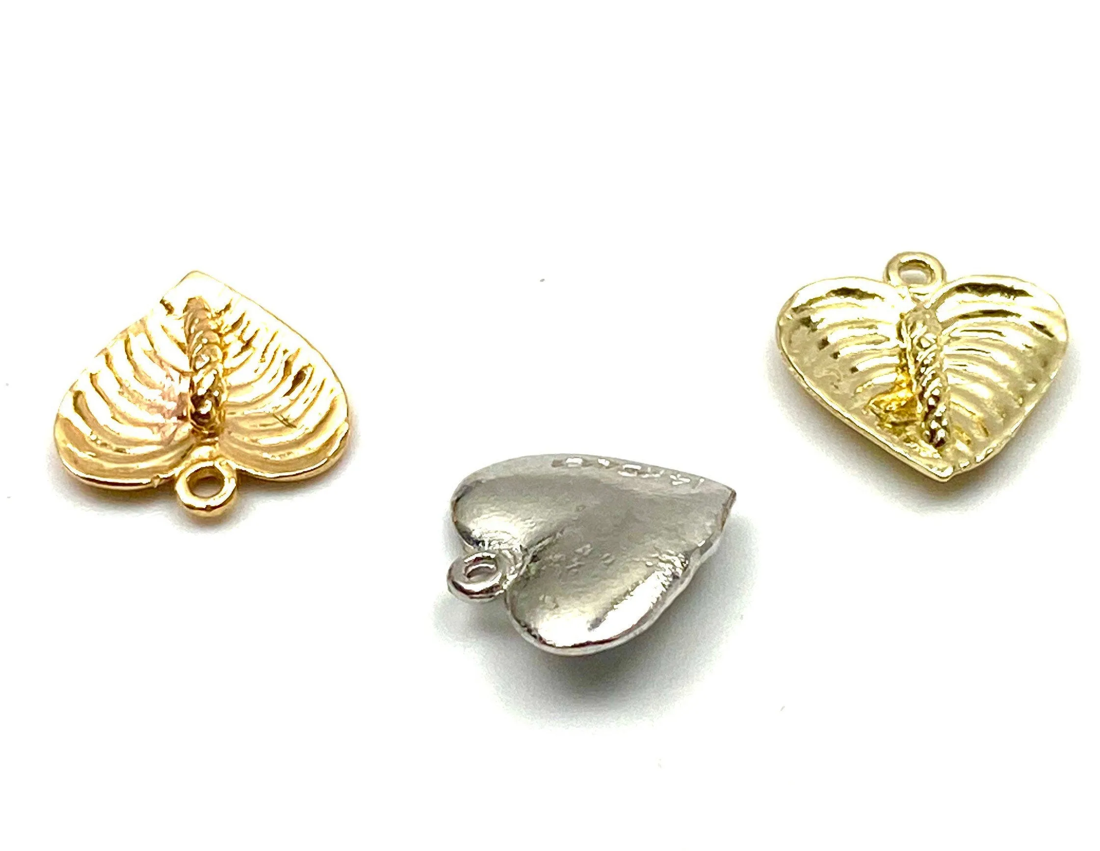 14K solid gold anthuriums charm w/ ring, SKU#L-3