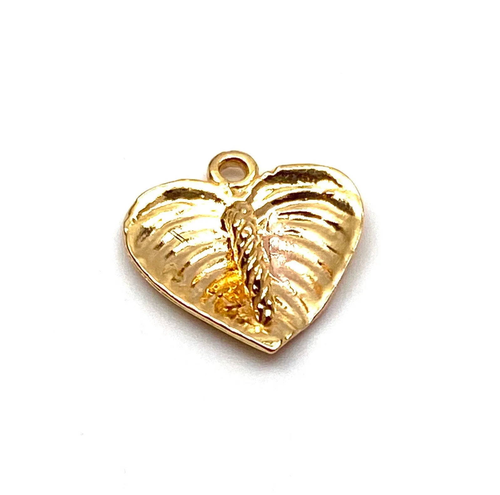 14K solid gold anthuriums charm w/ ring, SKU#L-3