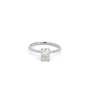 14k White Gold Moissanite Oval Engagement Ring