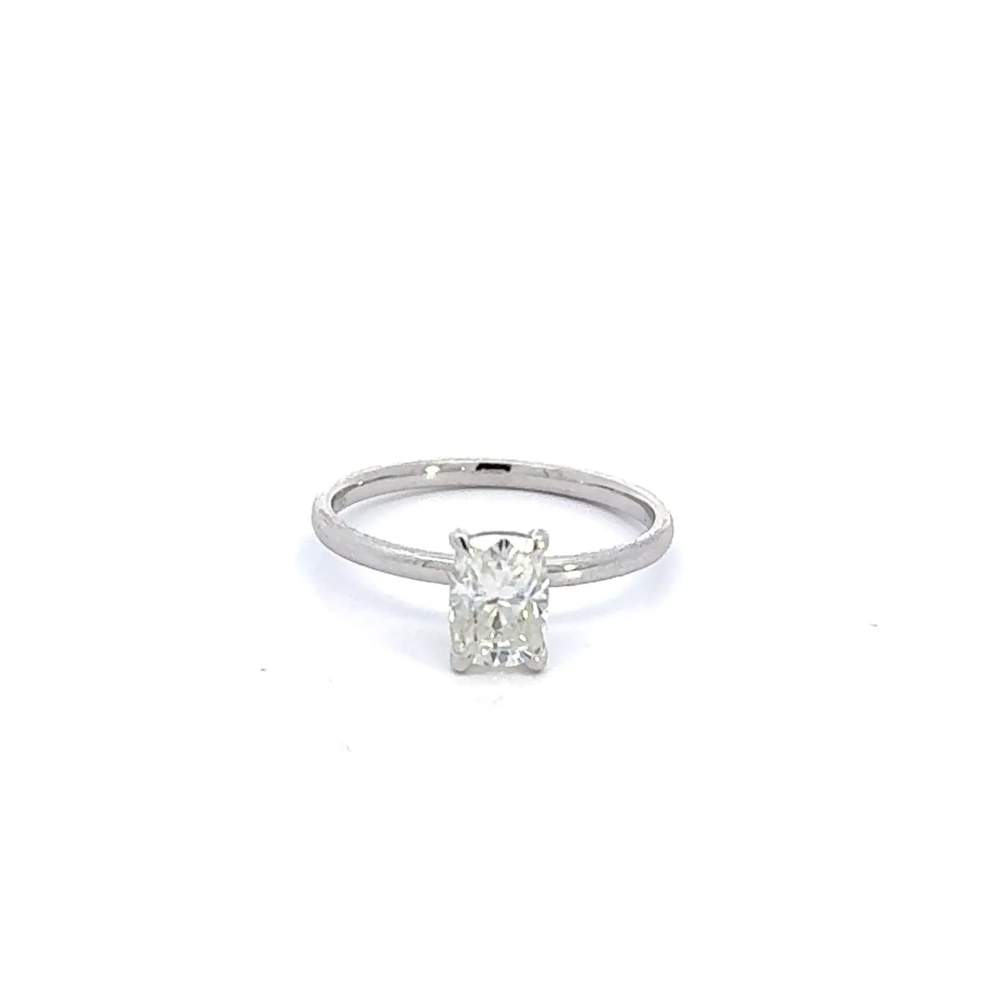 14k White Gold Moissanite Oval Engagement Ring