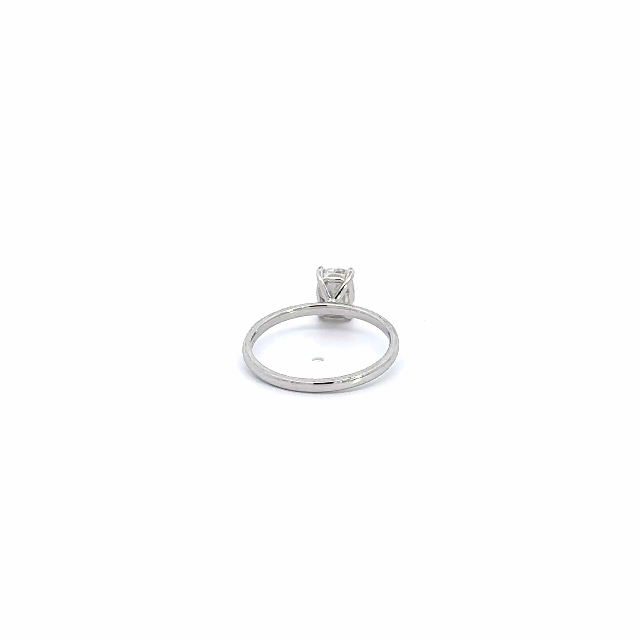 14k White Gold Moissanite Oval Engagement Ring