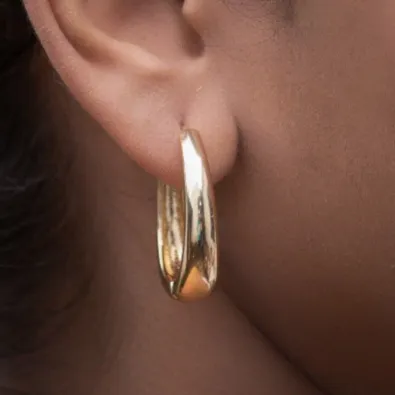 18K Gold-Filled Thick Hoop Earrings