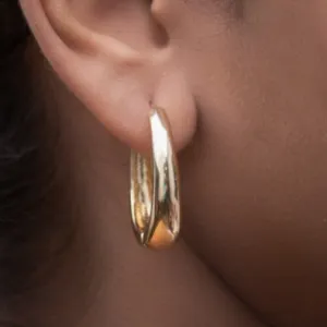 18K Gold-Filled Thick Hoop Earrings