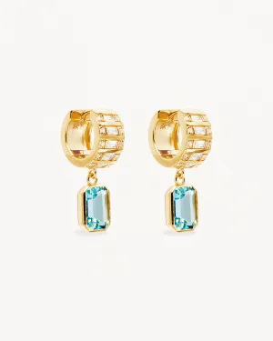 18k Gold Vermeil Calm Your Soul Topaz Earrings