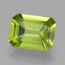 4X6 MM OCTAGON  LAB PERIDOT  LOOSE GEMSTONE