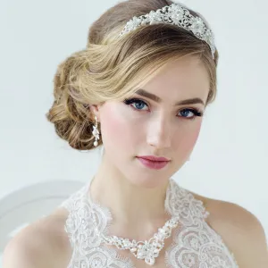 Adelina Crystal and Pearl Tiara