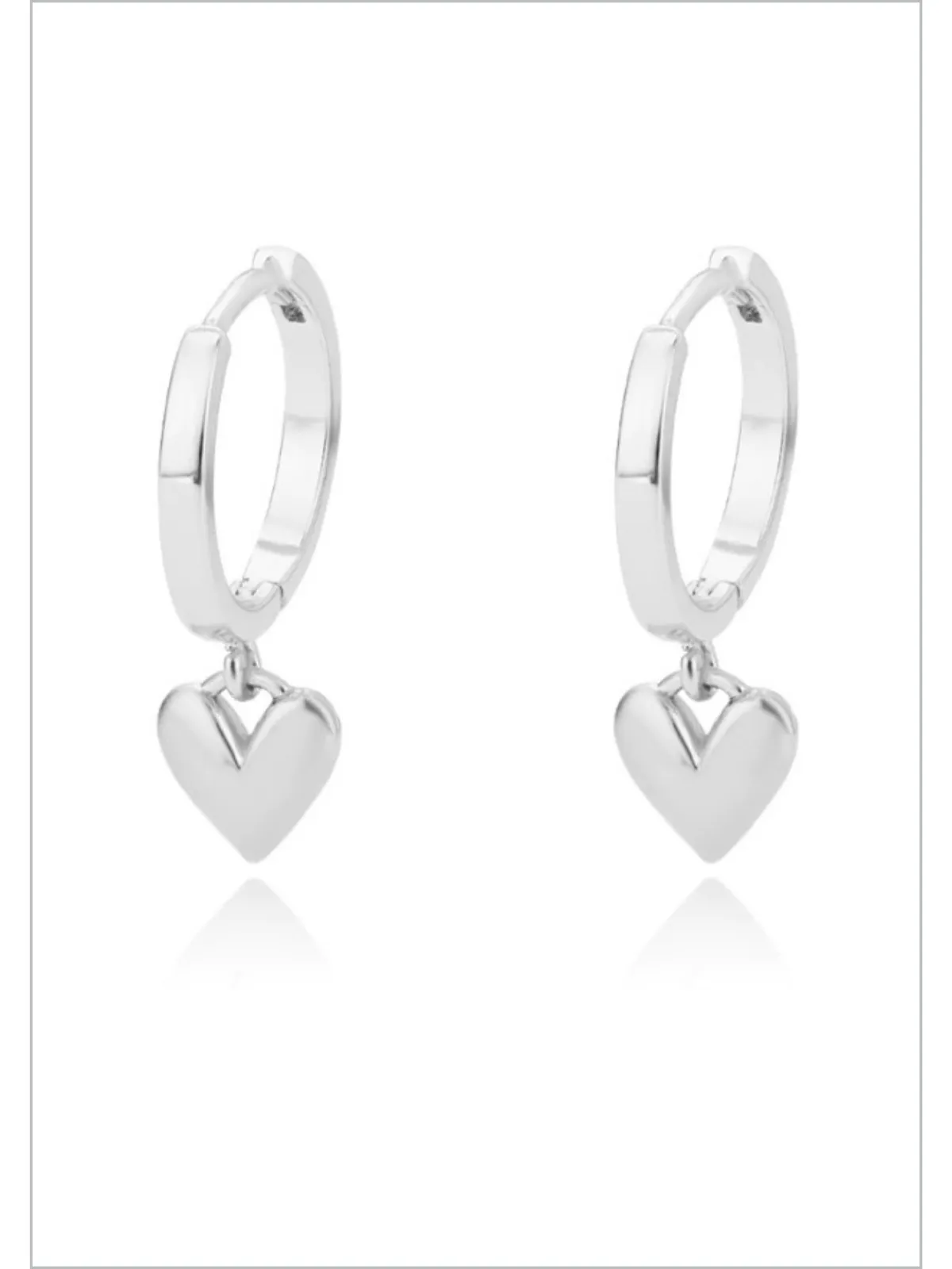 Always Loved Heart Dangle Hoop Earrings