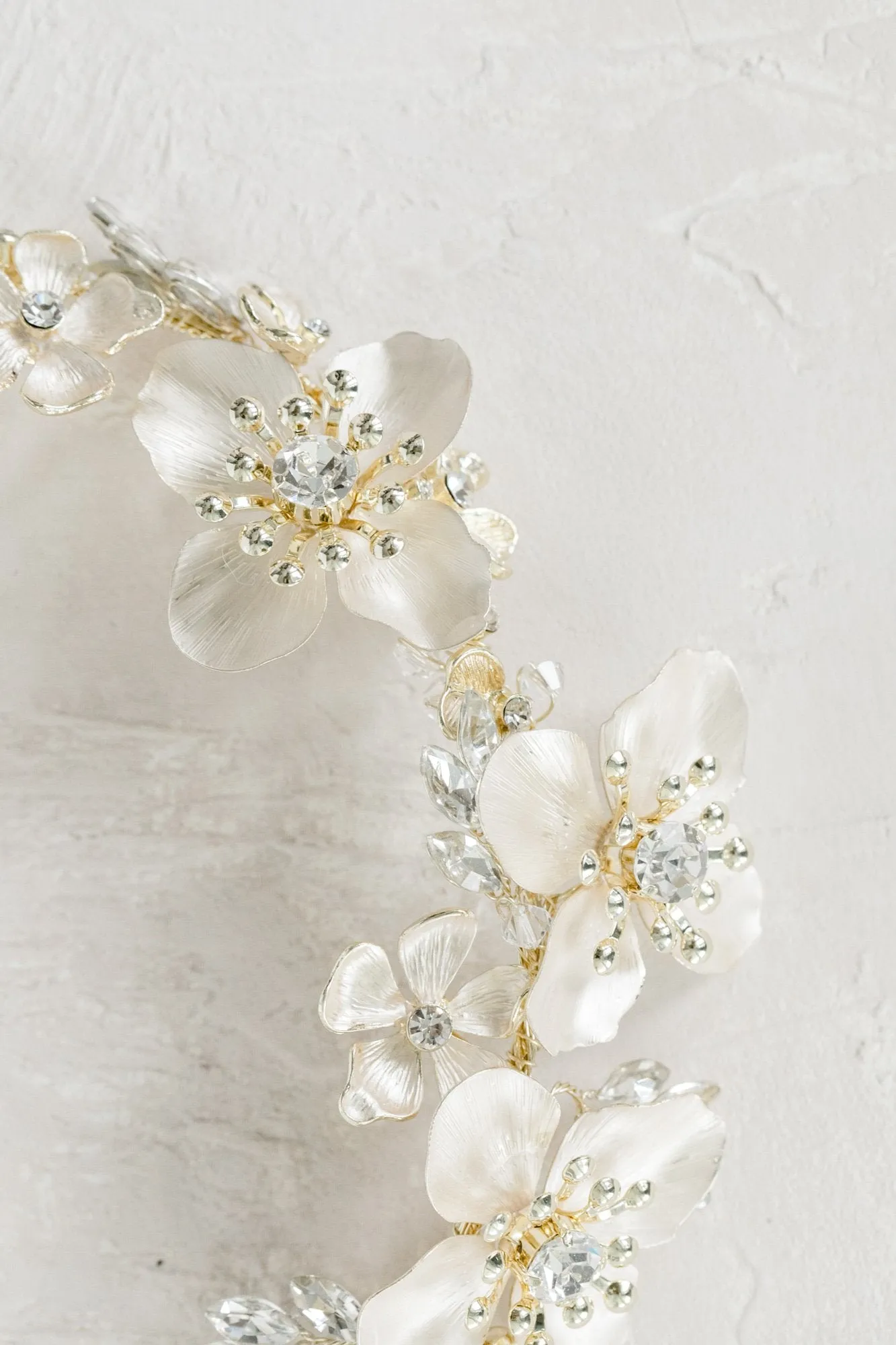 ANNA Silver Gilded Blossoms Headpiece