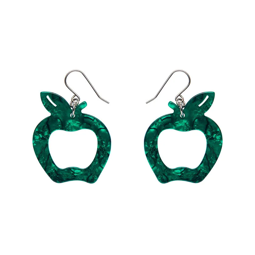 Apple Glitter Drop Earrings by Erstwilder Multiple Colors!