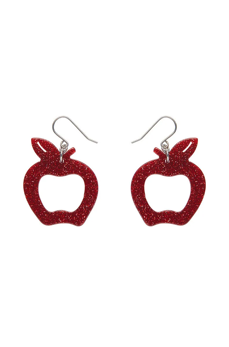 Apple Glitter Drop Earrings by Erstwilder Multiple Colors!