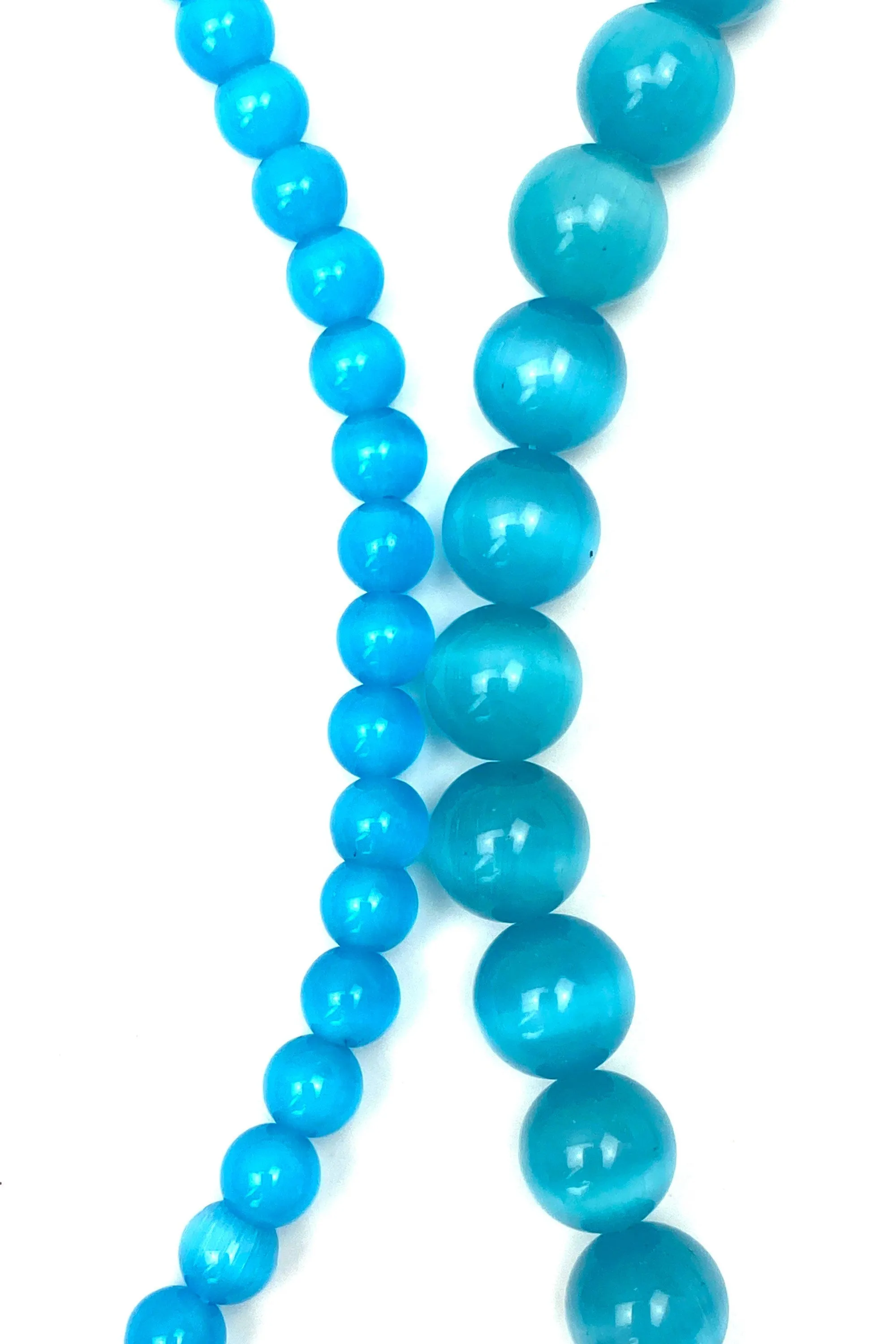 Baby blue color changing jade bead charm, SKU# c5