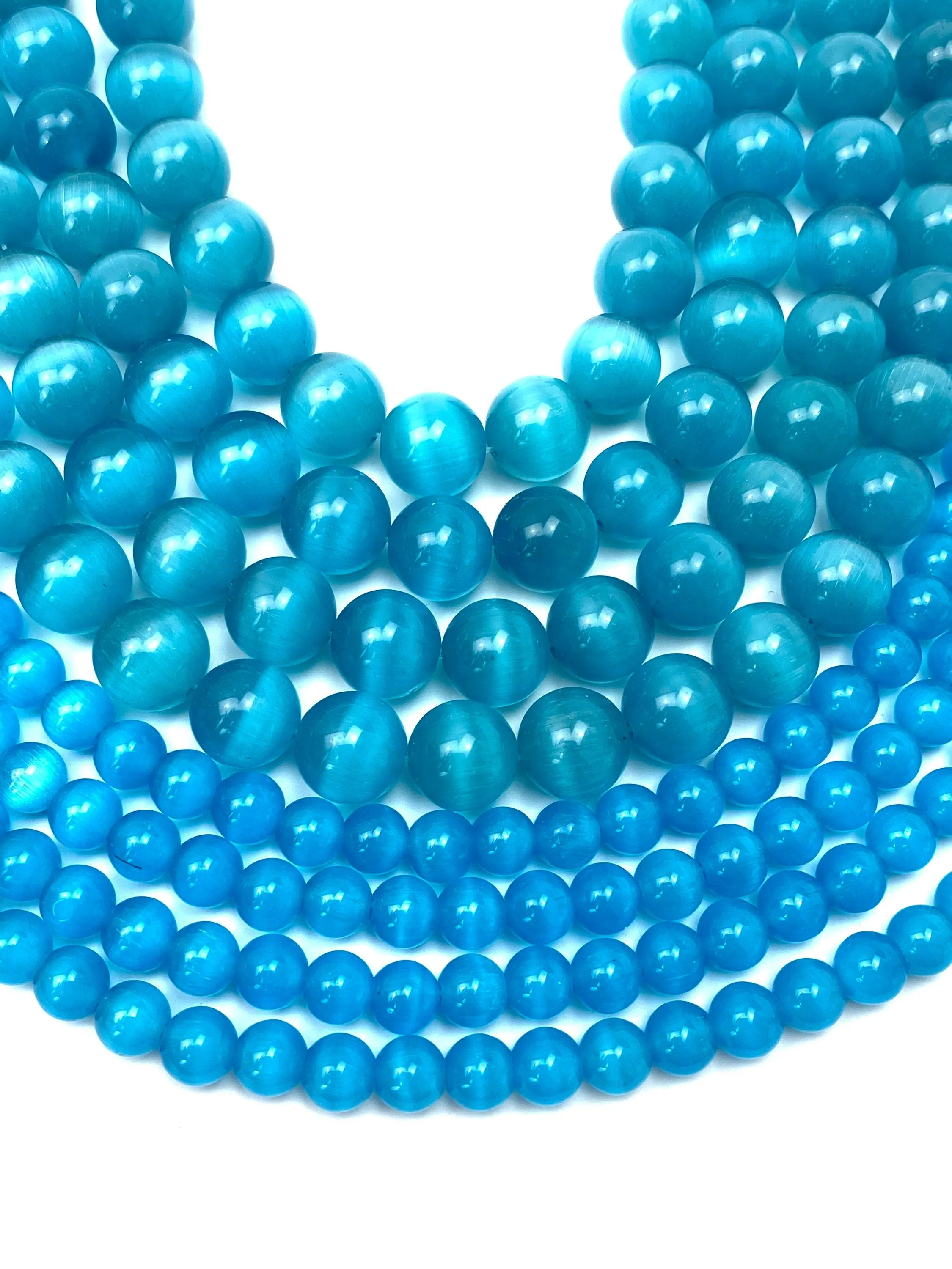 Baby blue color changing jade bead charm, SKU# c5