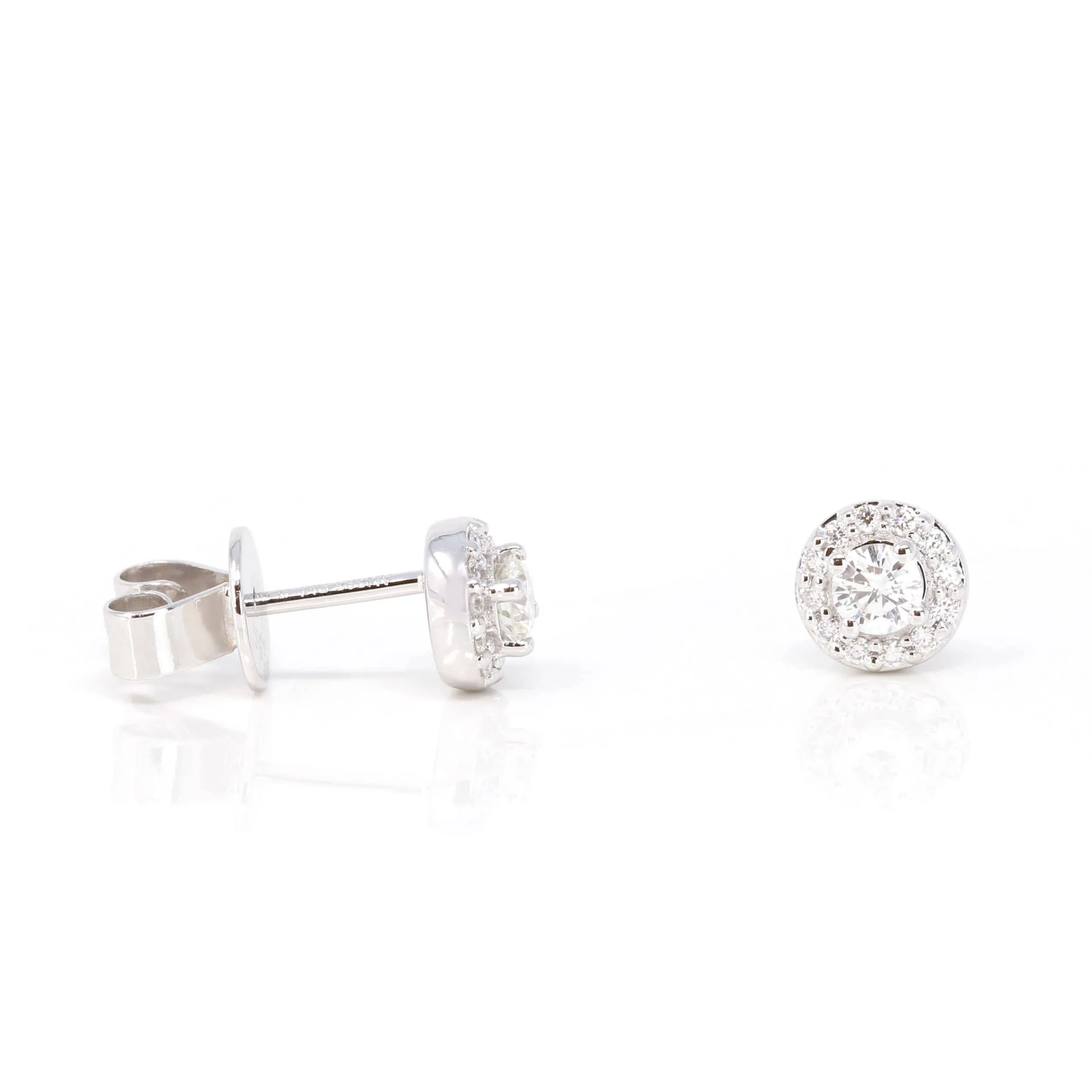 Baikalla™ 14k Classic White Gold Natural Diamond Earrings