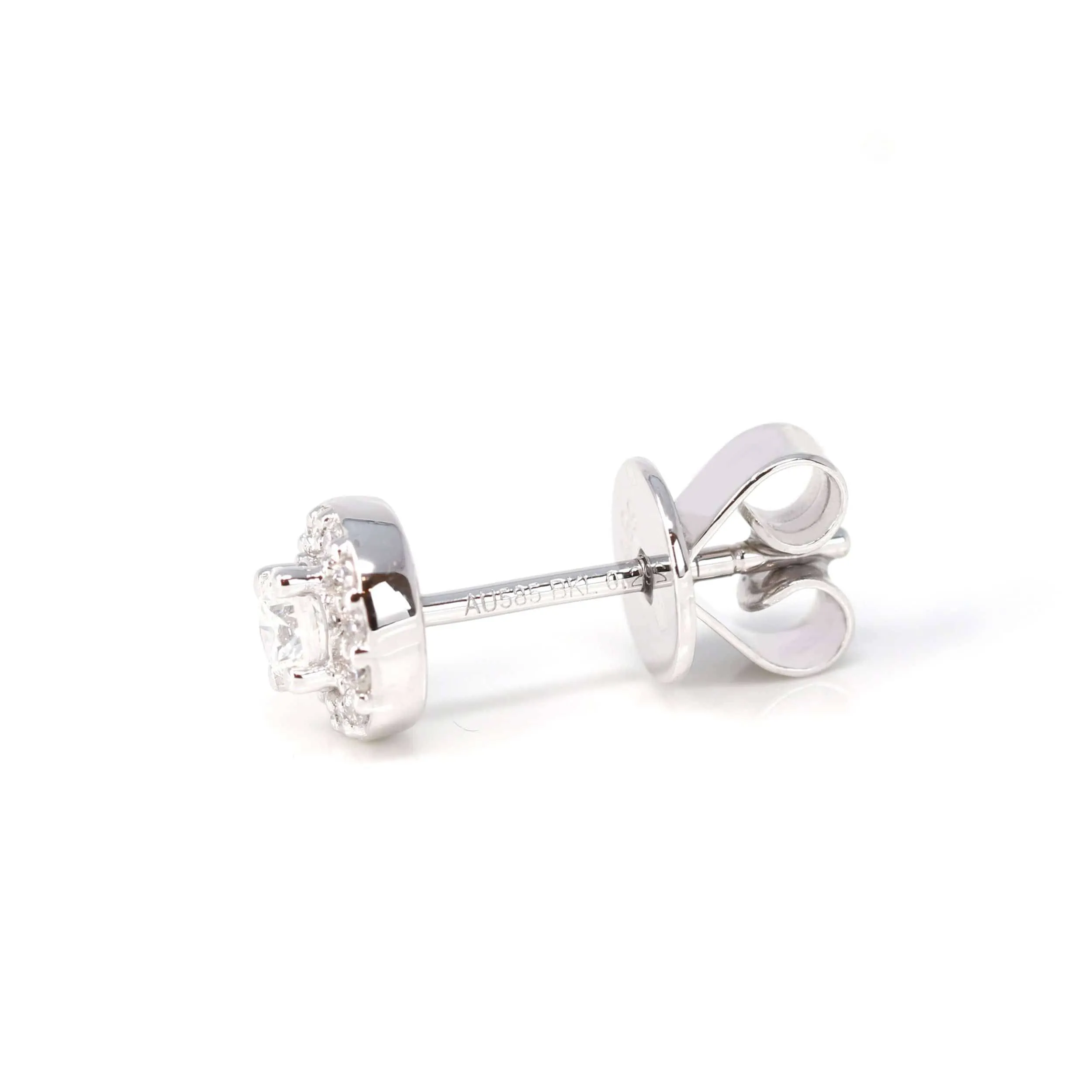 Baikalla™ 14k Classic White Gold Natural Diamond Earrings