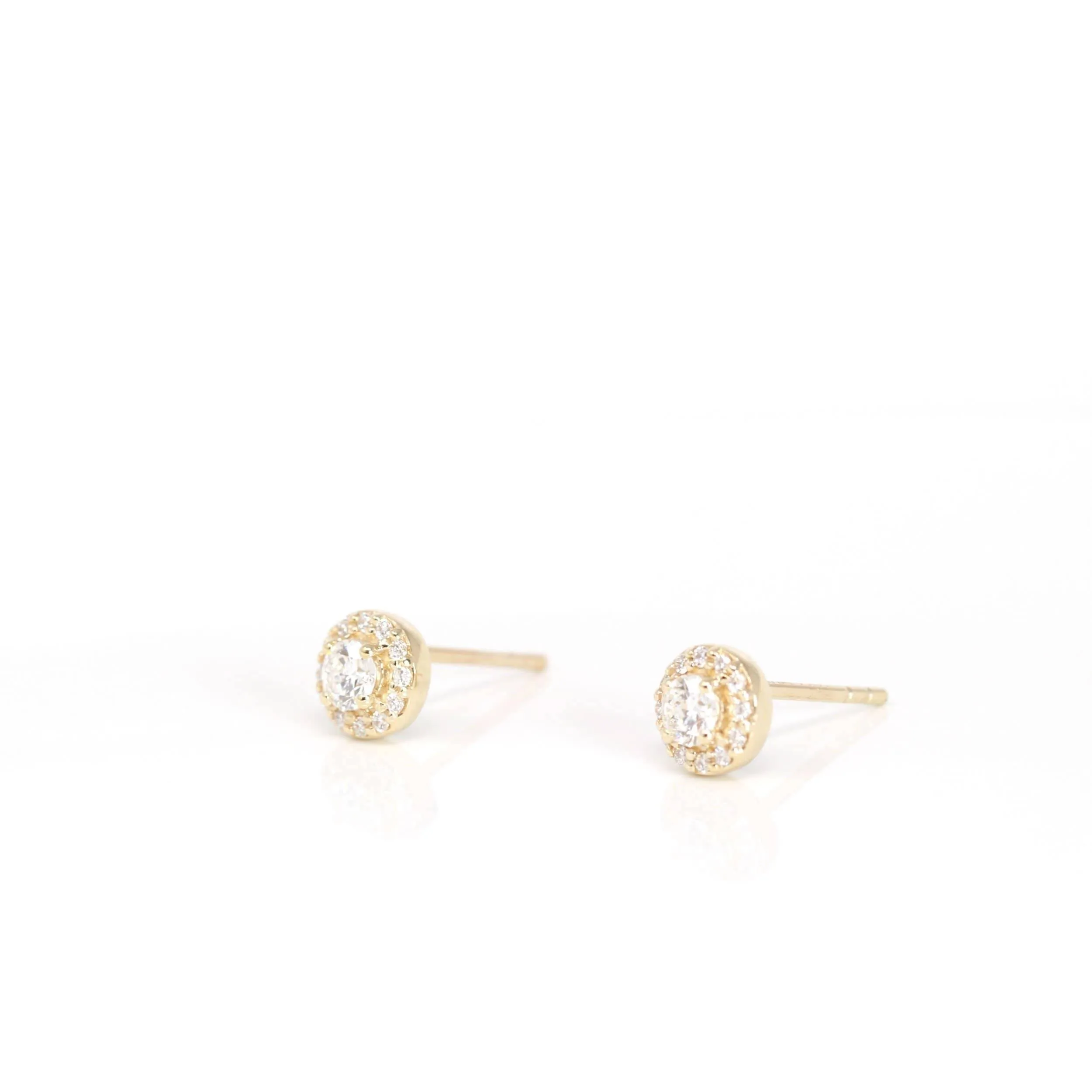 Baikalla™ 14k Classic White Gold Natural Diamond Earrings