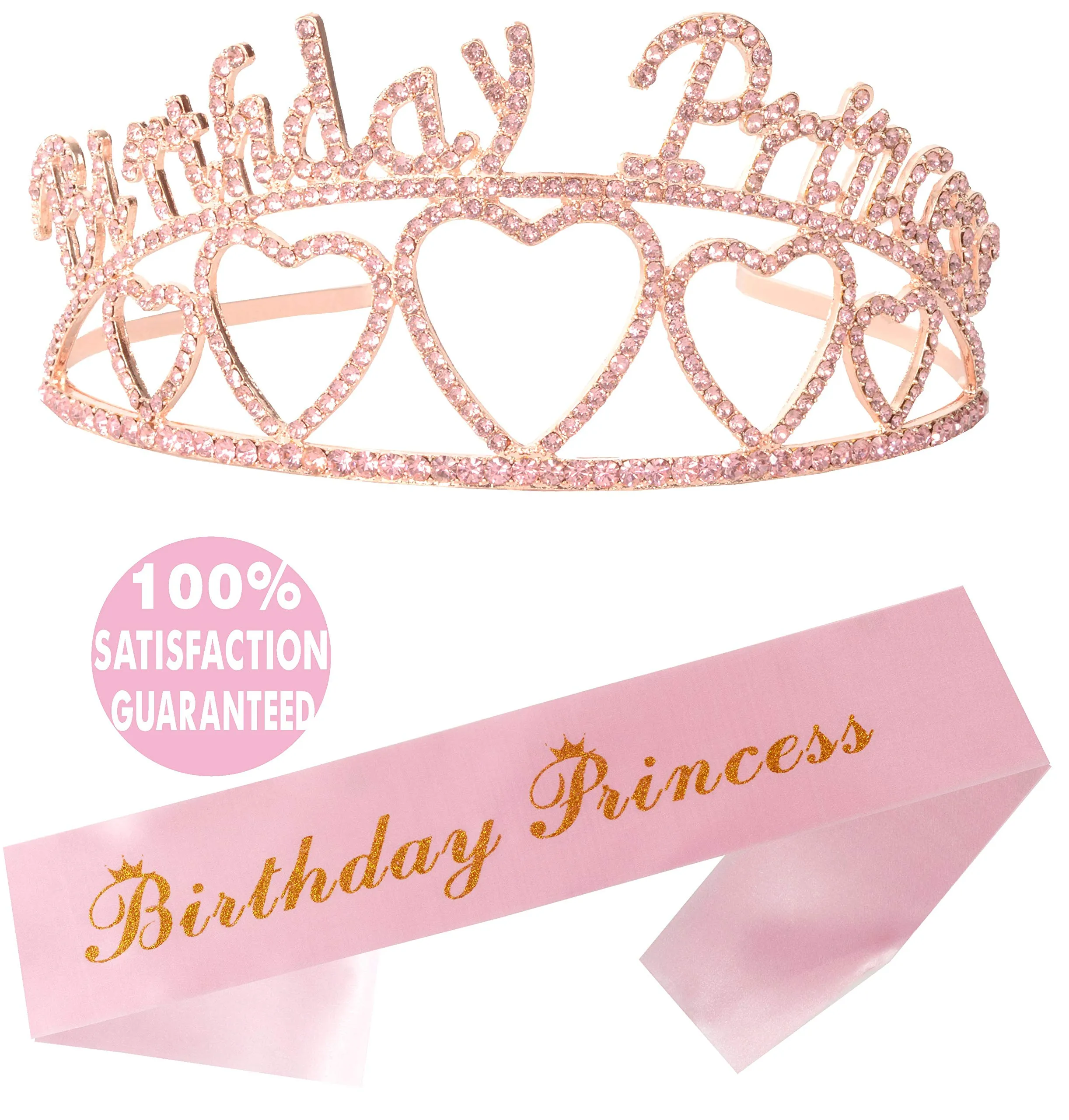 Birthday Princess Sash and Tiara, Birthday Girl Sash and Crown, Happy Birthday Party