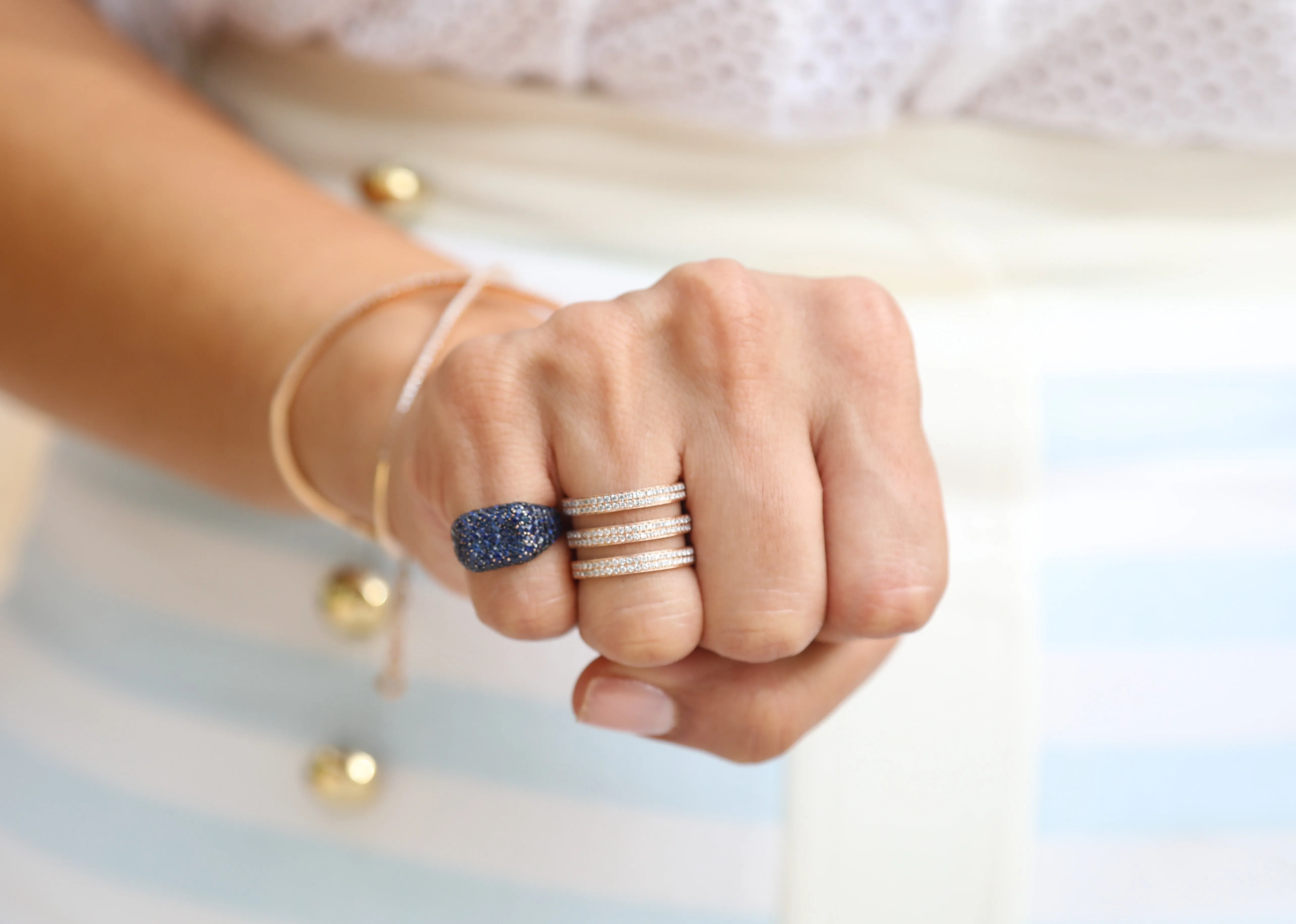 Blue Cube Ring