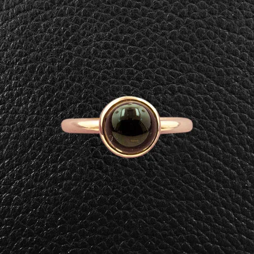 Cabochon Smokey Topaz Ring