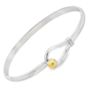 Cape Cod Style Hook Bracelet, Sterling & 14Kt