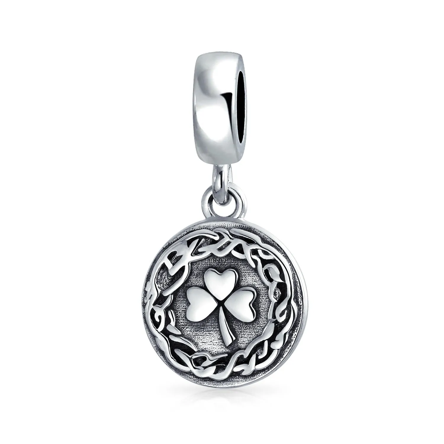 Celtic Love Knot Infinity Trinity Cross Dangle Bead Charm .925 Silver