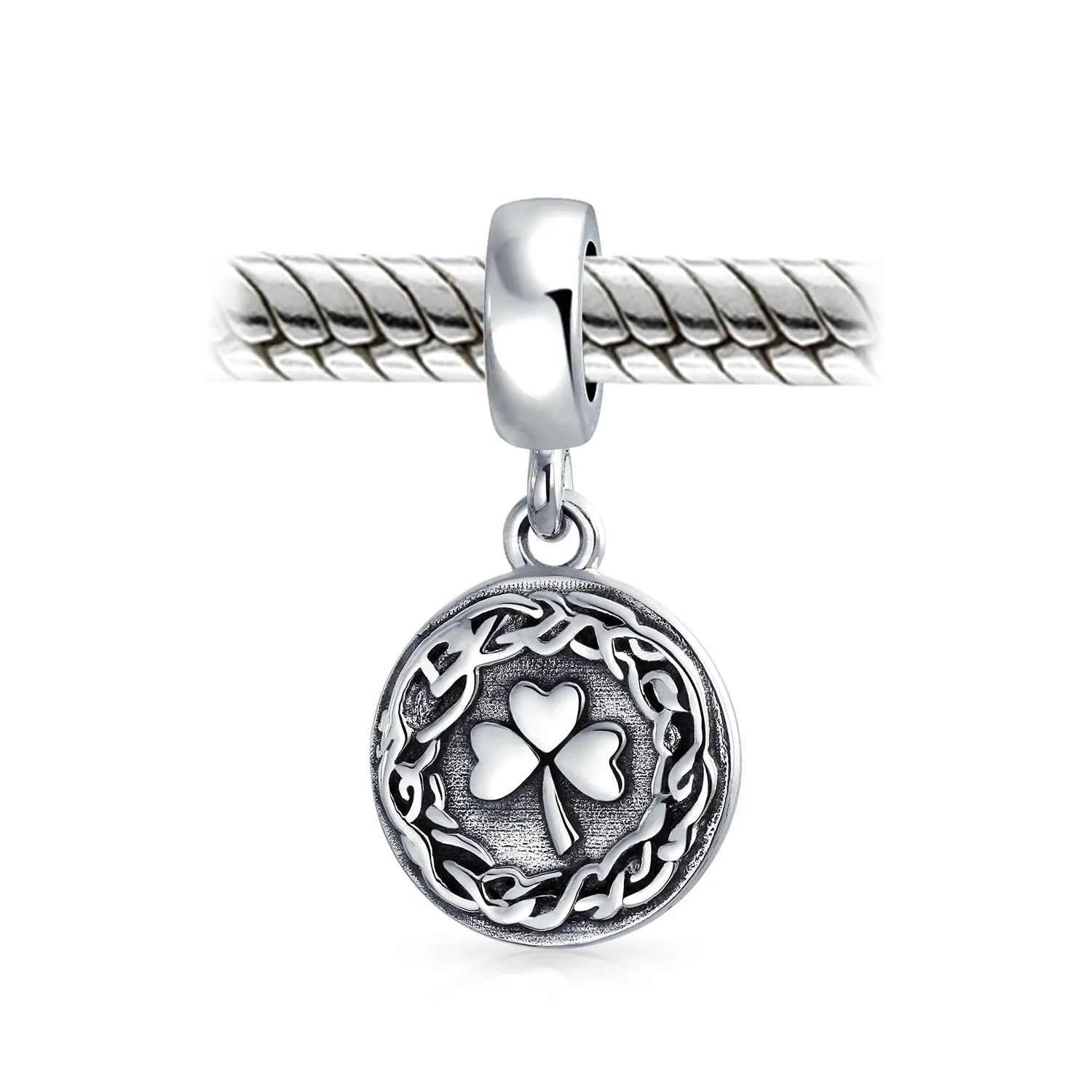 Celtic Love Knot Infinity Trinity Cross Dangle Bead Charm .925 Silver