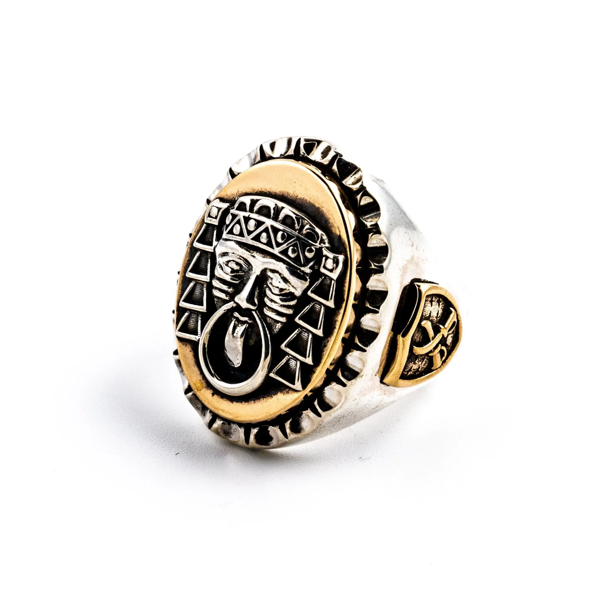 Chalchi Aztec Biker Ring