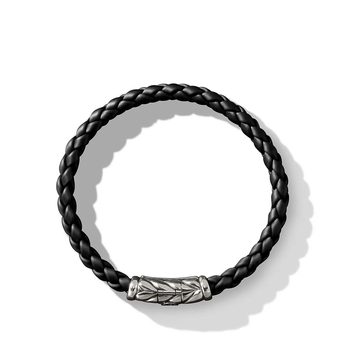 Chevron Woven Rubber Bracelet in Black