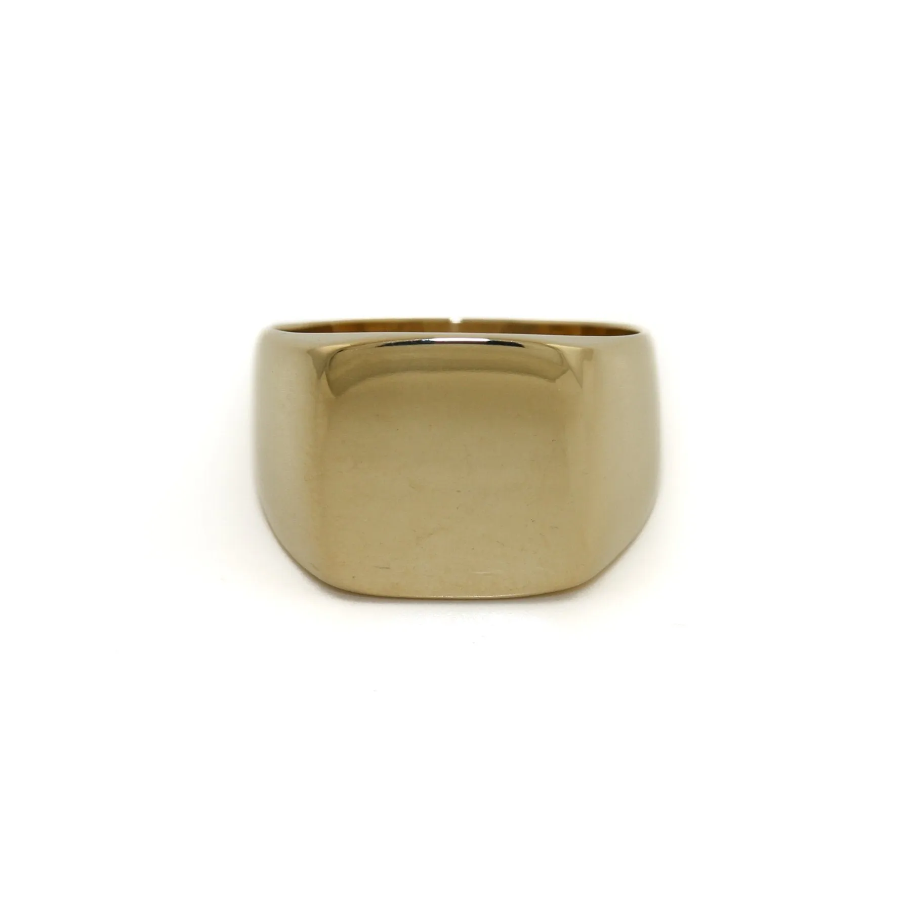 Classic 14k Gold x Blank Square Signet Ring