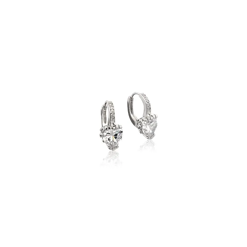 Cubic Zirconia Hoop Earrings