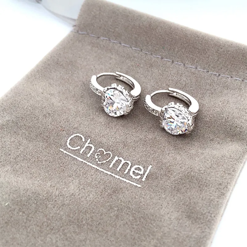 Cubic Zirconia Hoop Earrings