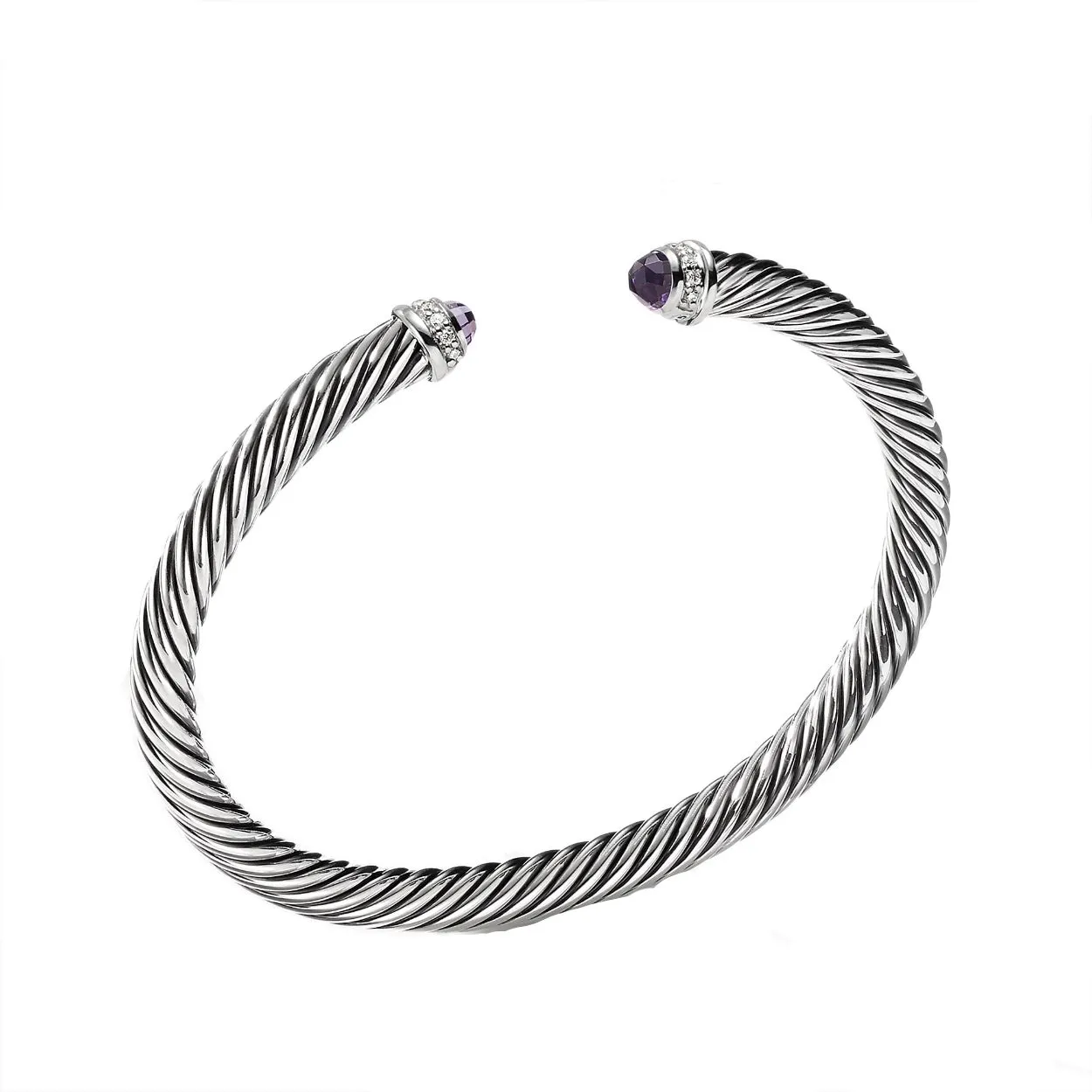 David Yurman 5MM Cable Bracelet with Diamonds & Faceted Gems