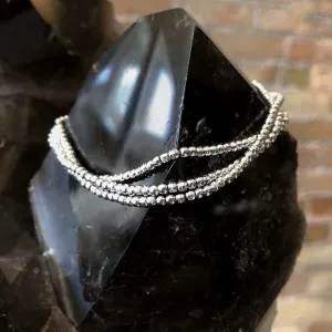 Diamond-Cut Multi-Strand Adjustable Bracelet