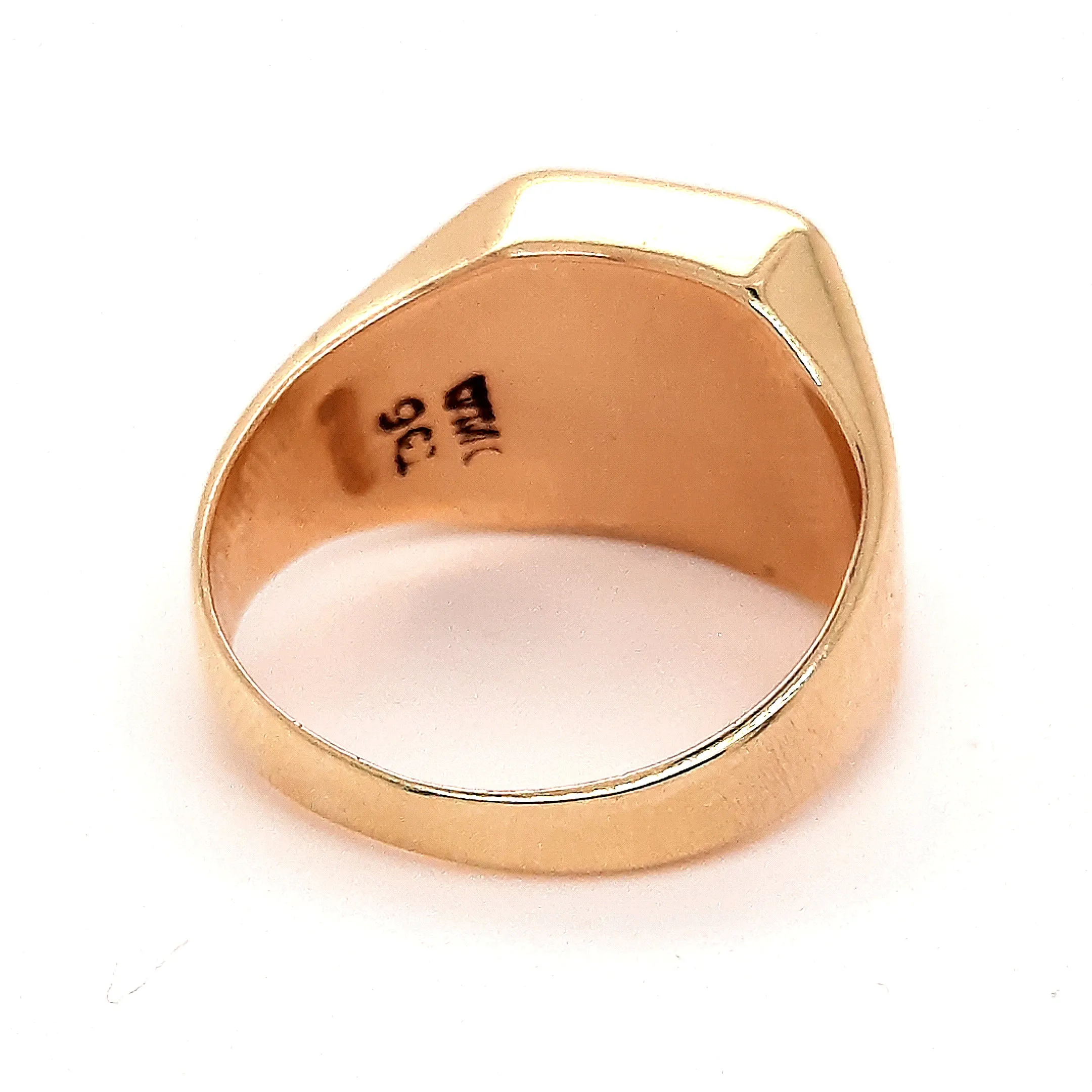 Diamond Yellow Gold Signet Ring