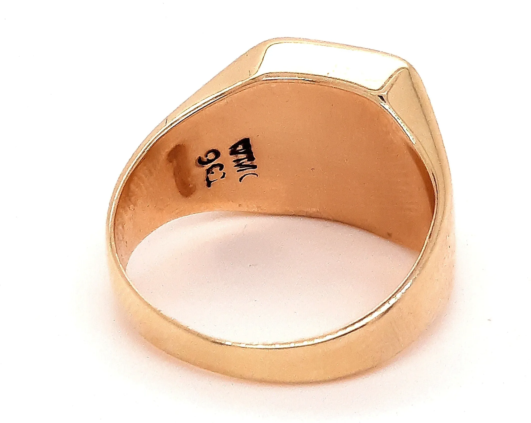 Diamond Yellow Gold Signet Ring