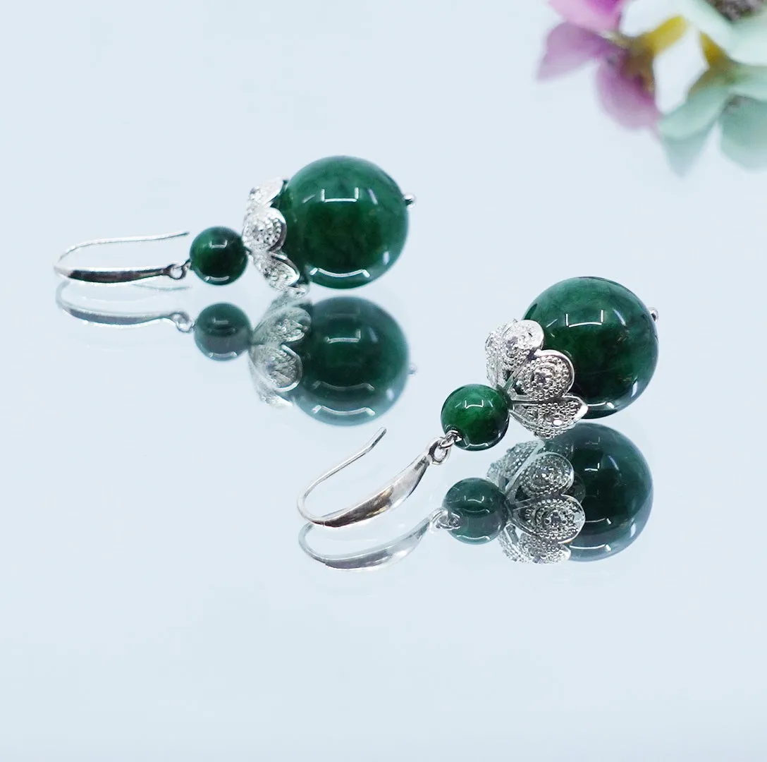 Elf Forest Jadeite Statement Necklace Set