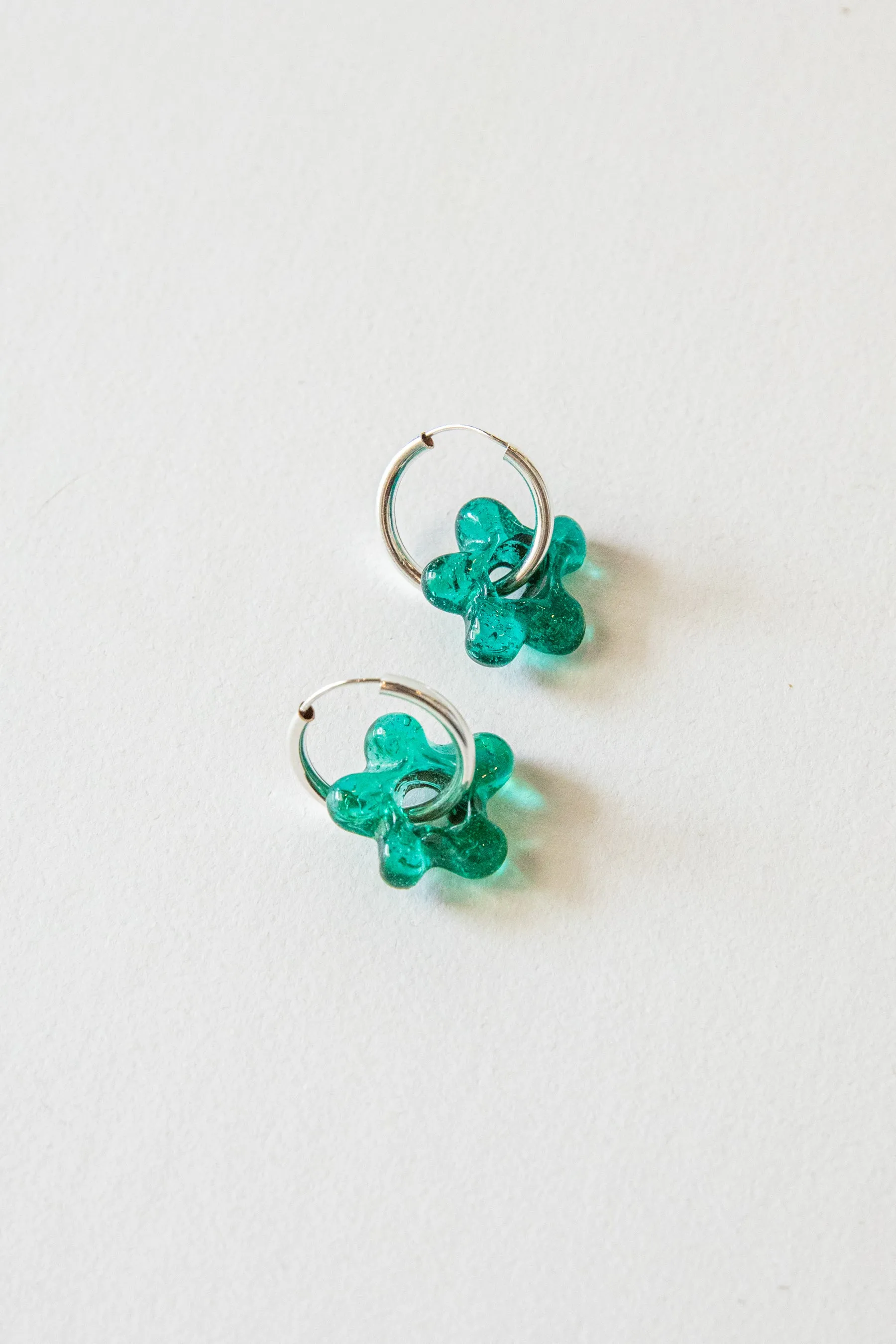 Emerald Daisy Earrings