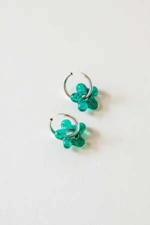 Emerald Daisy Earrings