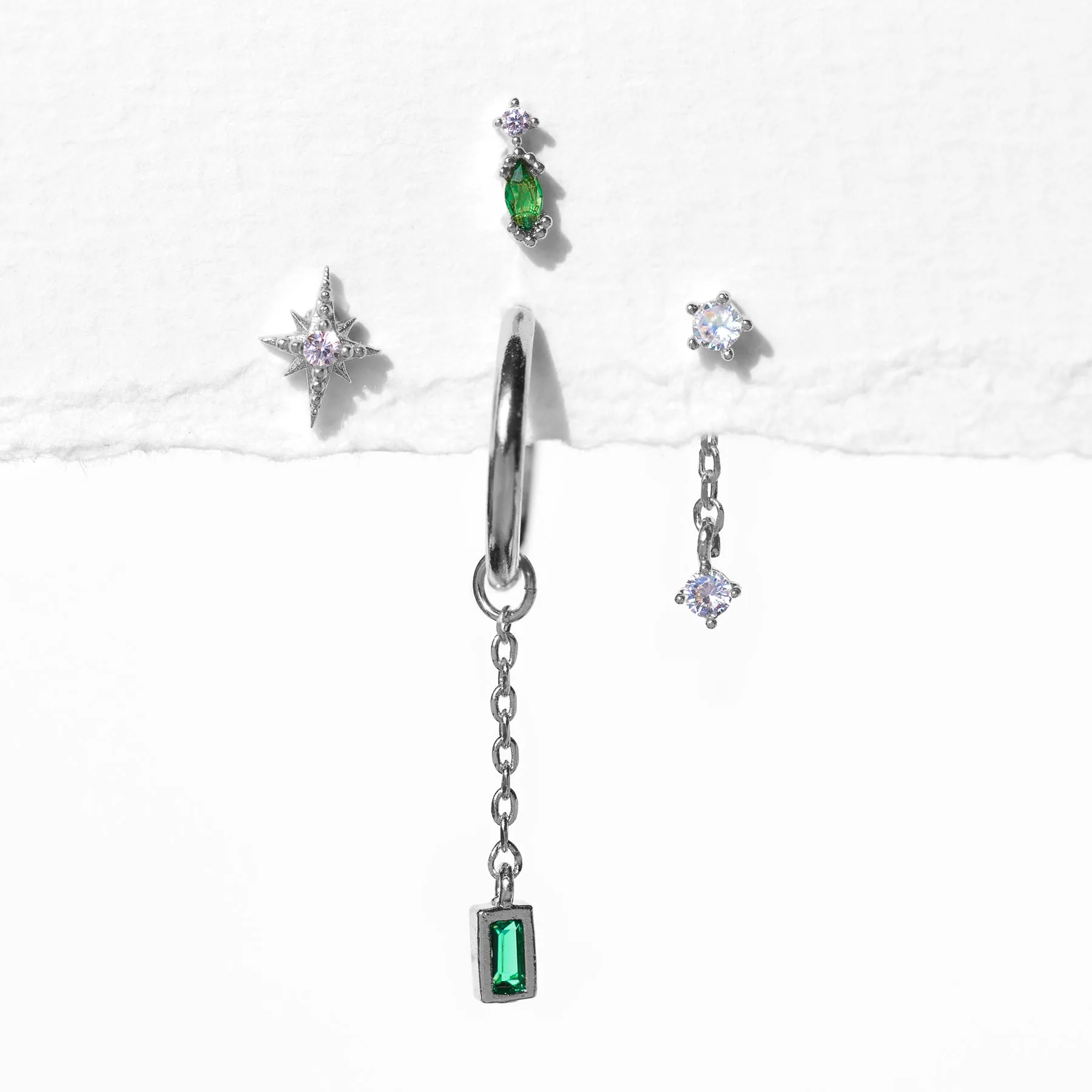 Emerald Dreamscape Interchangeable Earring Set