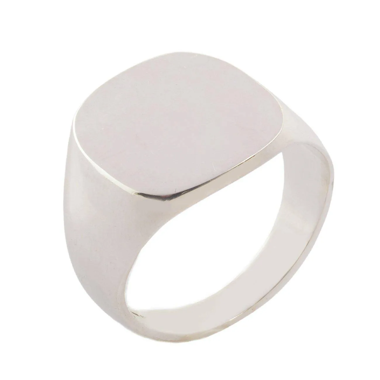 Engraved Signet Ring Sterling Silver