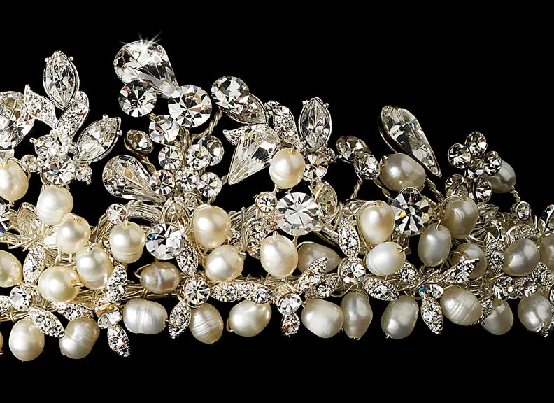 Freshwater Pearl & Crystal Wedding Tiara