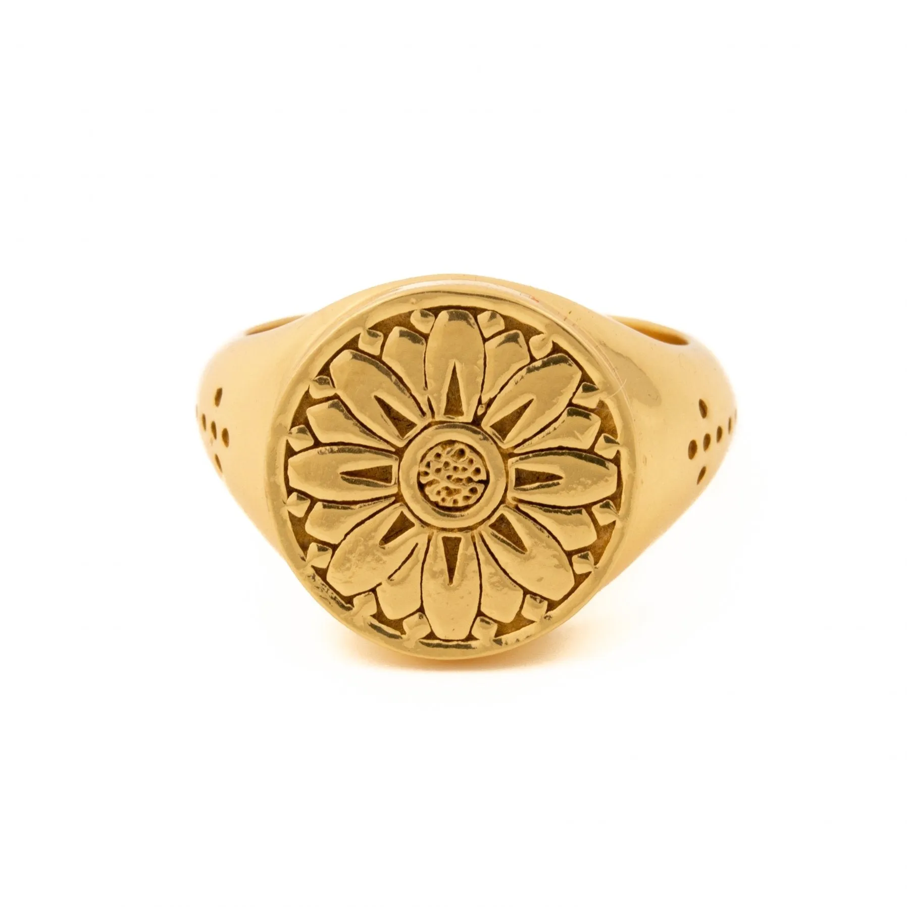 Gold Japanese Sunflower Signet