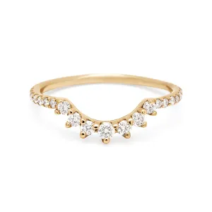 Grand Tiara Pavé Band - 14k Gold & White Diamond