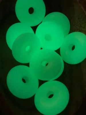 Green Glow In The Dark Donut Jade Beads Sku#BG152