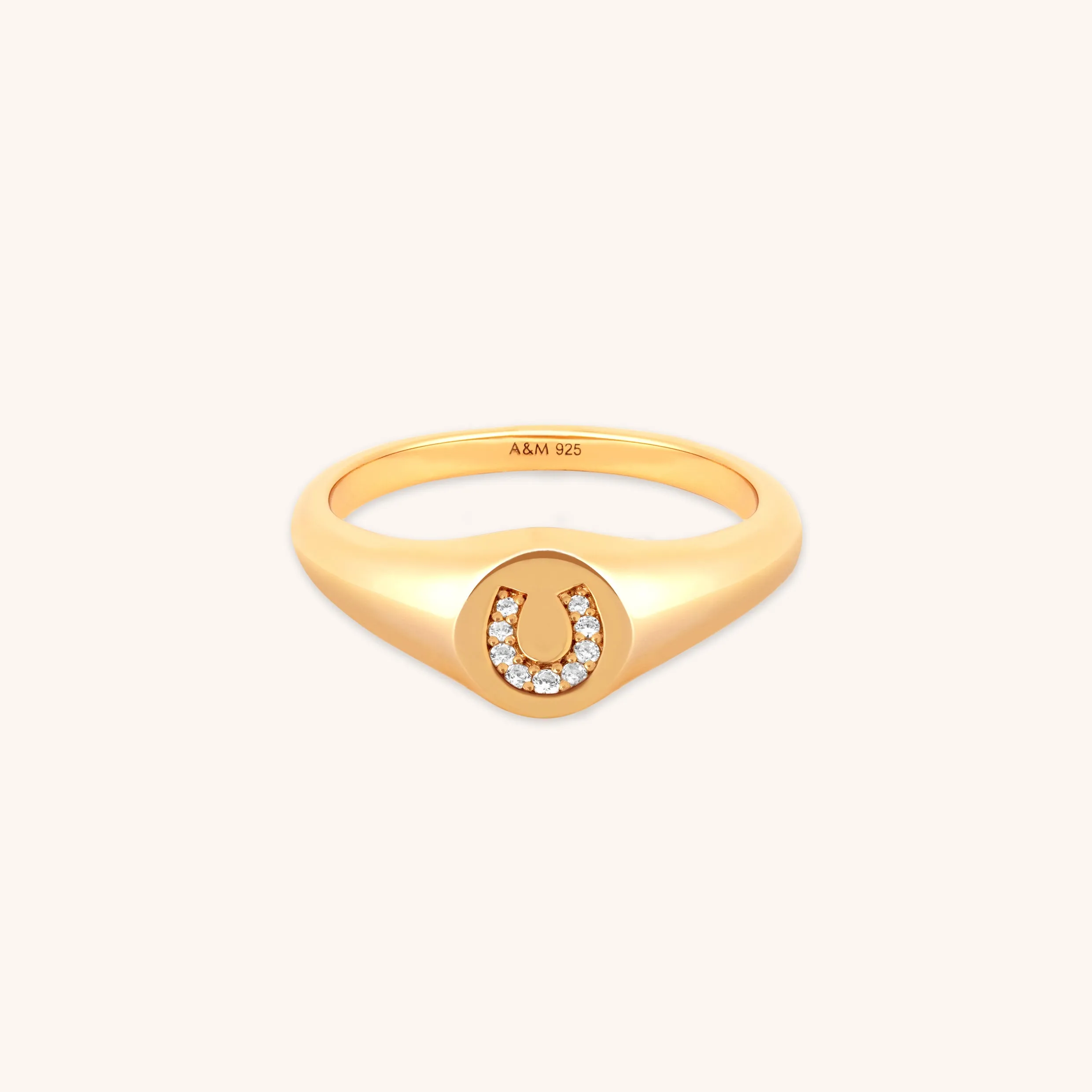 Horseshoe Signet Ring in Gold